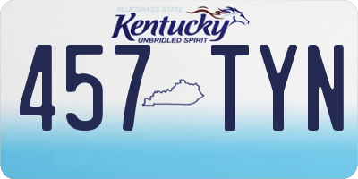 KY license plate 457TYN