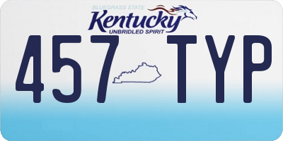 KY license plate 457TYP