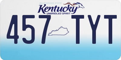 KY license plate 457TYT
