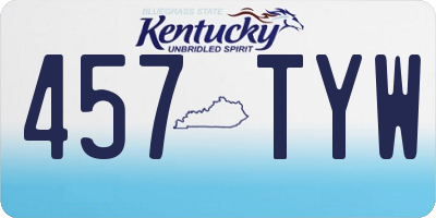 KY license plate 457TYW