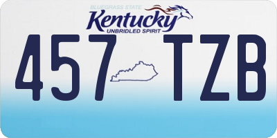 KY license plate 457TZB