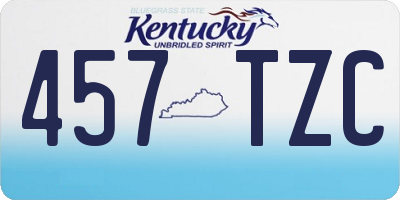 KY license plate 457TZC