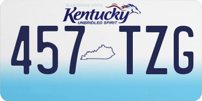 KY license plate 457TZG