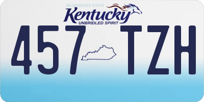 KY license plate 457TZH