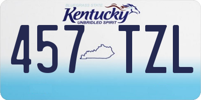 KY license plate 457TZL