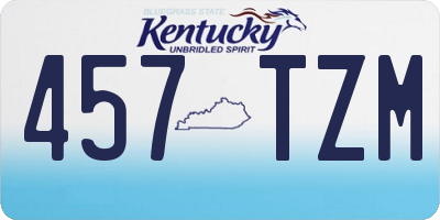 KY license plate 457TZM
