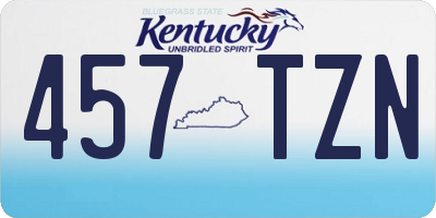 KY license plate 457TZN