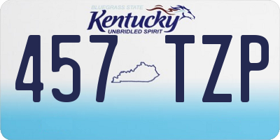 KY license plate 457TZP