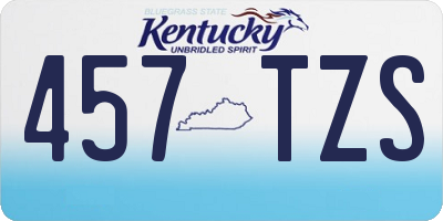 KY license plate 457TZS