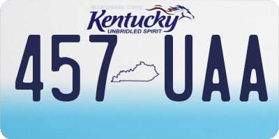 KY license plate 457UAA