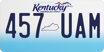 KY license plate 457UAM