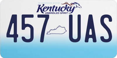 KY license plate 457UAS