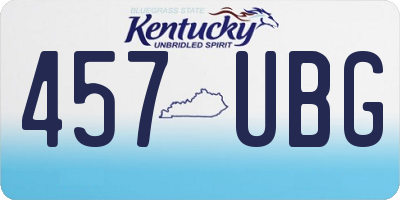KY license plate 457UBG