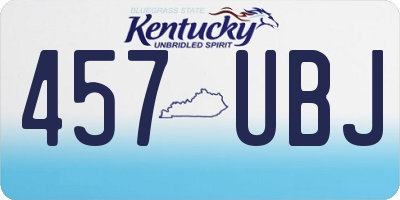 KY license plate 457UBJ
