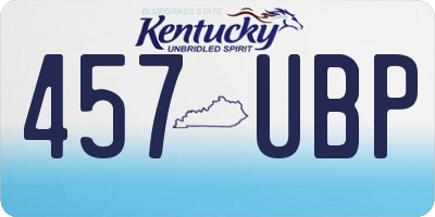 KY license plate 457UBP