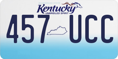 KY license plate 457UCC
