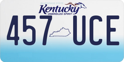 KY license plate 457UCE