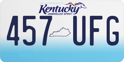 KY license plate 457UFG