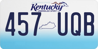KY license plate 457UQB