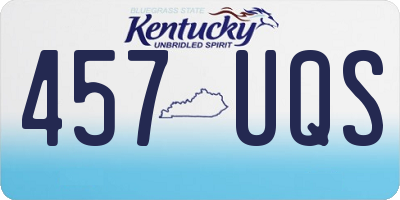KY license plate 457UQS