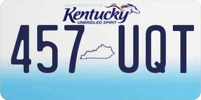 KY license plate 457UQT