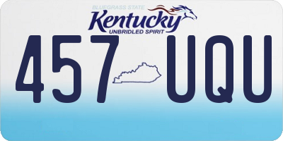 KY license plate 457UQU
