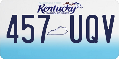KY license plate 457UQV