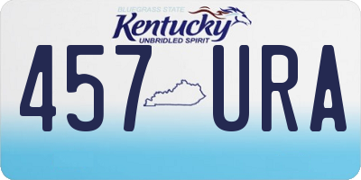KY license plate 457URA