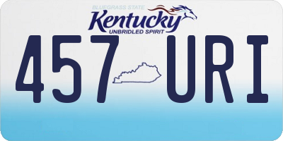 KY license plate 457URI