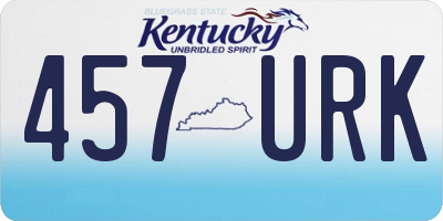 KY license plate 457URK