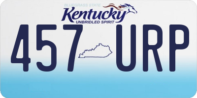 KY license plate 457URP