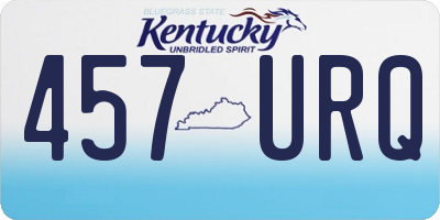 KY license plate 457URQ