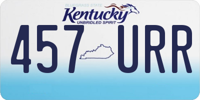 KY license plate 457URR