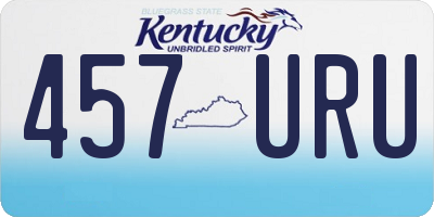 KY license plate 457URU