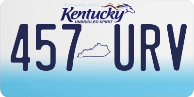 KY license plate 457URV