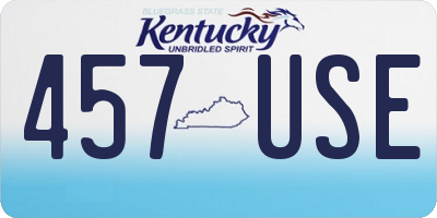 KY license plate 457USE
