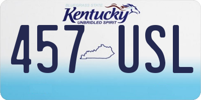 KY license plate 457USL