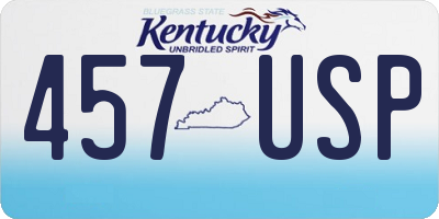 KY license plate 457USP