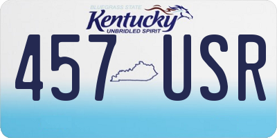 KY license plate 457USR