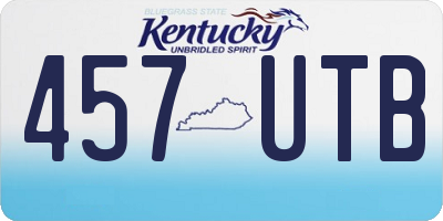KY license plate 457UTB