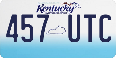 KY license plate 457UTC