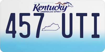 KY license plate 457UTI