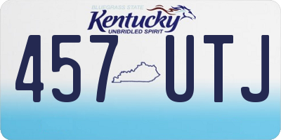 KY license plate 457UTJ