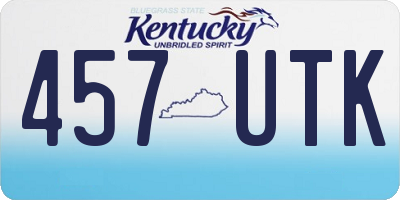 KY license plate 457UTK