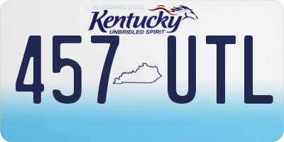 KY license plate 457UTL