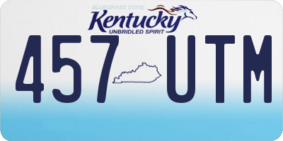 KY license plate 457UTM