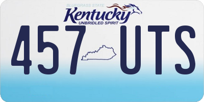 KY license plate 457UTS