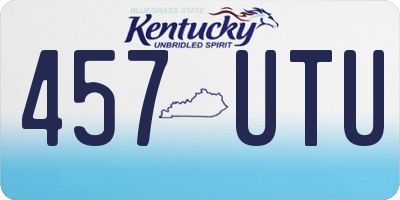 KY license plate 457UTU