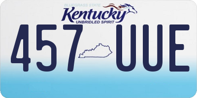 KY license plate 457UUE