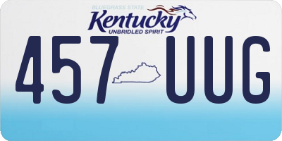 KY license plate 457UUG